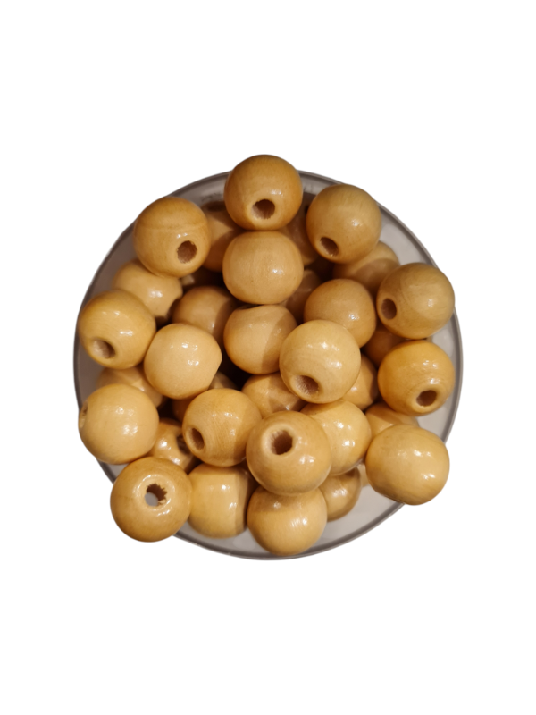 Producto - CUENTAS DE MADERA 12MM X 10GR