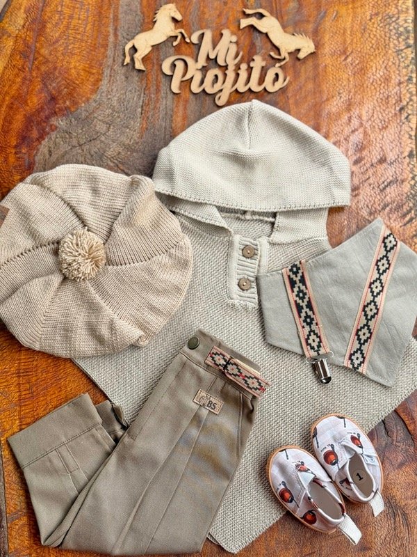 Producto - Poncho de hilo Arena - 3