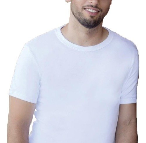 Producto - Camiseta M/ Corta Hombre Algodon Interlock Grueso Abrigo