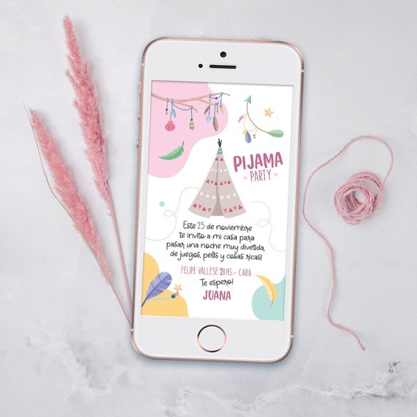 Producto - Kit Imprimible Pijama Party "Carpitas Tipi"