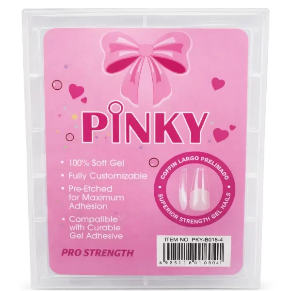 Producto - TIPS PRESS ON COFFIN LARGO - PINKY