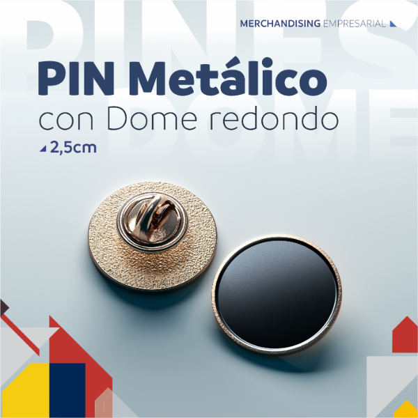 Producto - Pin Metalico con Dome Redondo 2,5 cm