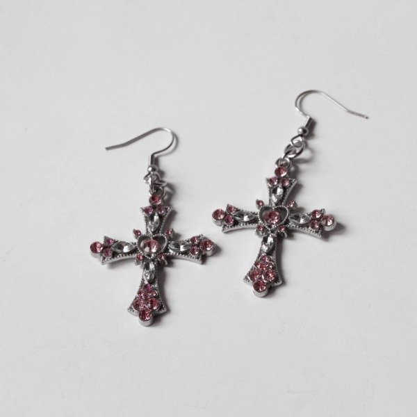 Producto - Aros Corazon Rosa