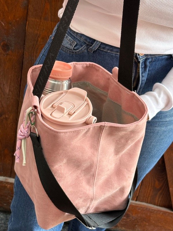 Producto - Matera Rufi gamuzada color Rosa viejo - 1