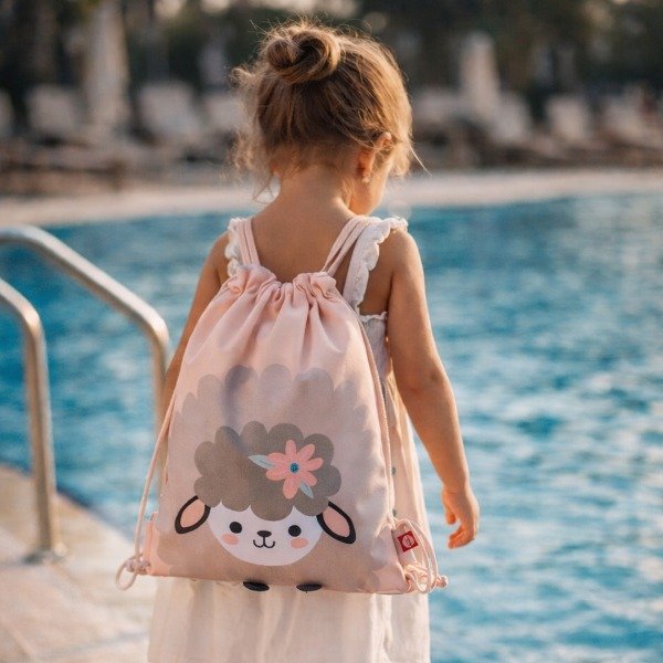 Producto - Mochila con cordón  Loli la oveja.