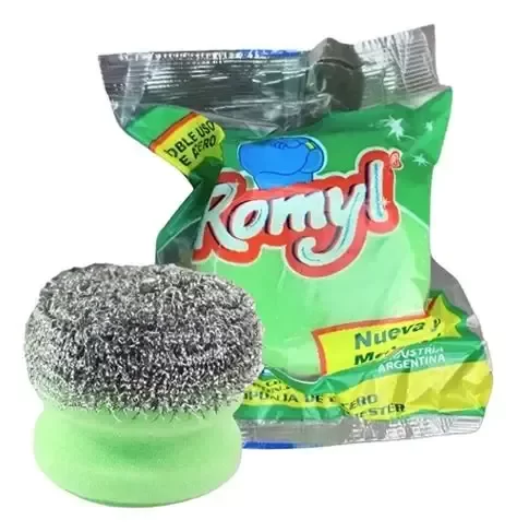 Producto - Esponja doble uso de acero Romyl