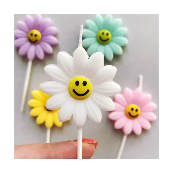 Producto - Pack Velas Margaritas Smile pastel x 5
