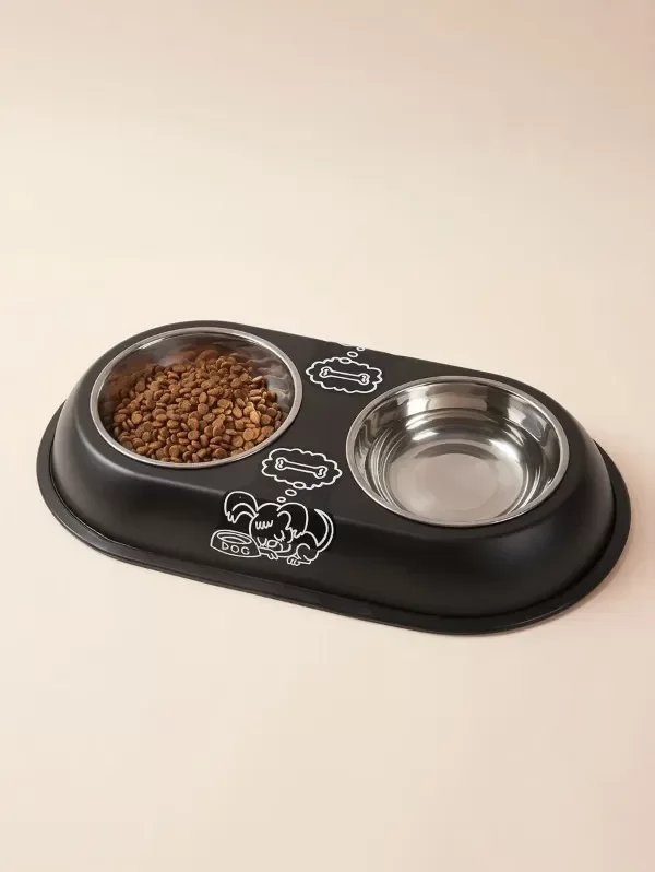 Producto - COMEDERO Y BEBEDERO DOBLE -Acero Inox-