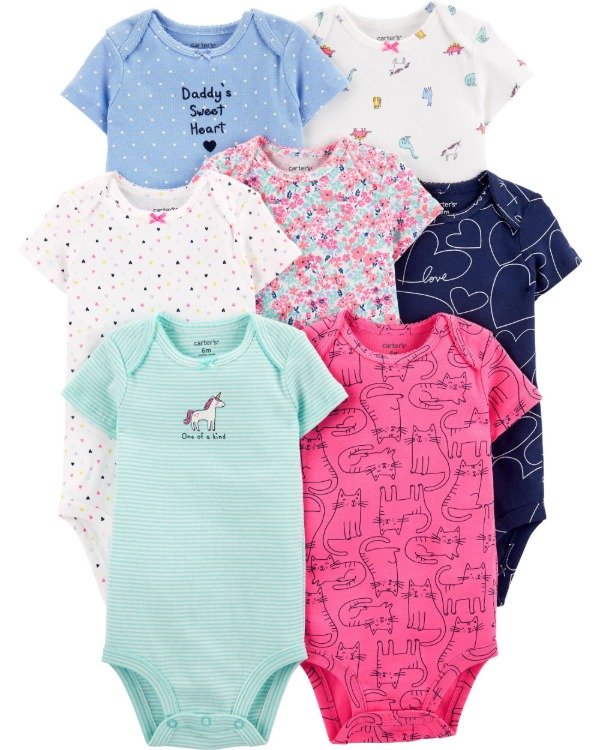 Producto - Multipack 7 bodys Carters mangas cortas