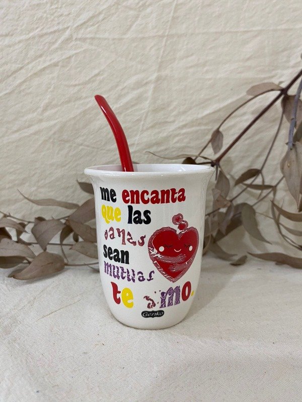 Producto - Mate cerámica san valentín