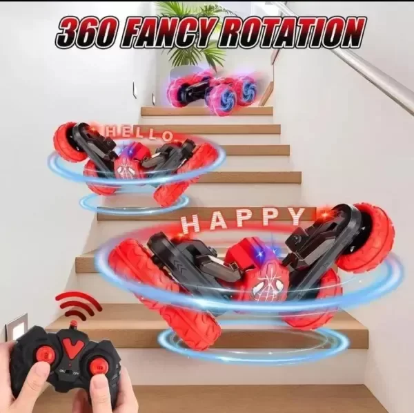 Producto - Auto a control con luces y sonido personajes rotacion 360 grados