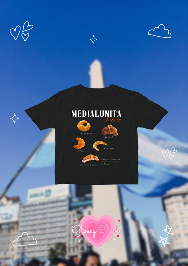 Baby Tee Medialunita Lover - DTF — imagen 2