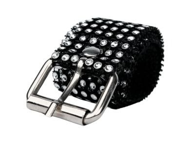 Producto - 105cm Cinto Strass Común Plateado/Negro