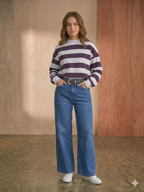 Producto - Jeans Wideleg rígido celeste MC