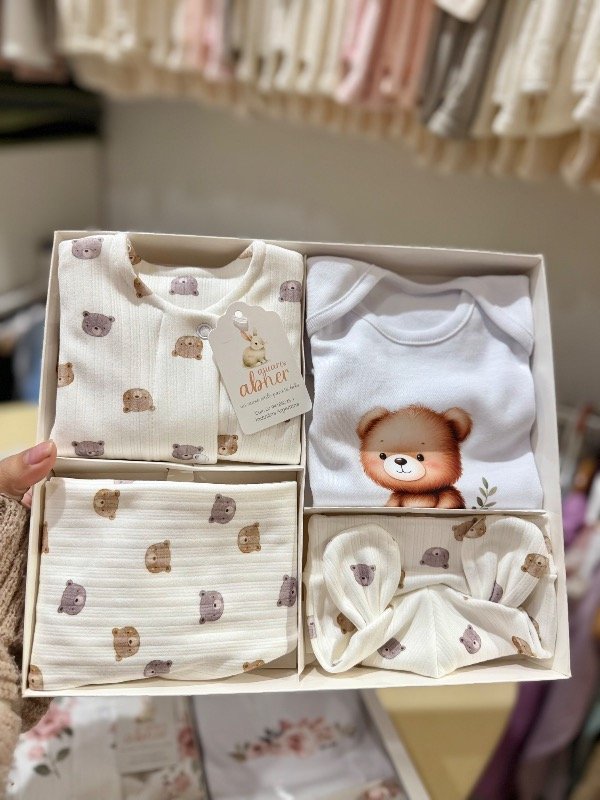 Producto - SET NACIMIENTO OSITO BEIGE
