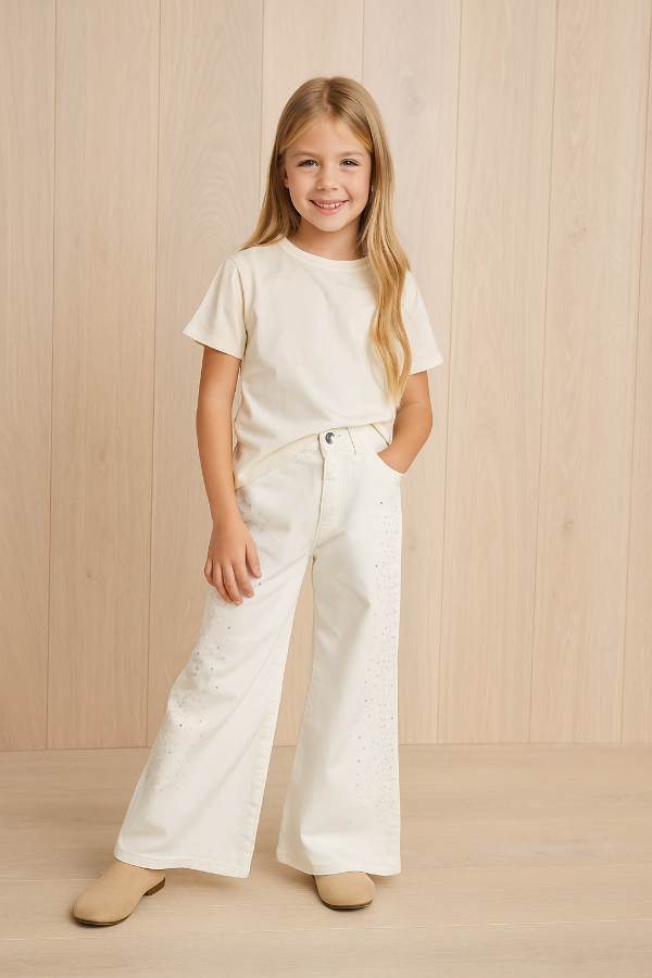 Producto - Baggy blanco brillos