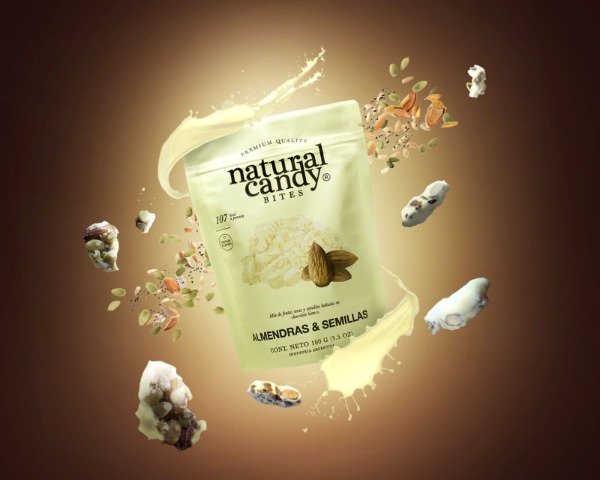 Producto - Cluster de Chocolate Blanco y Semillas - Almendras