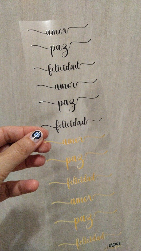 Producto - UV Tiras 8x28cm Palabras #4