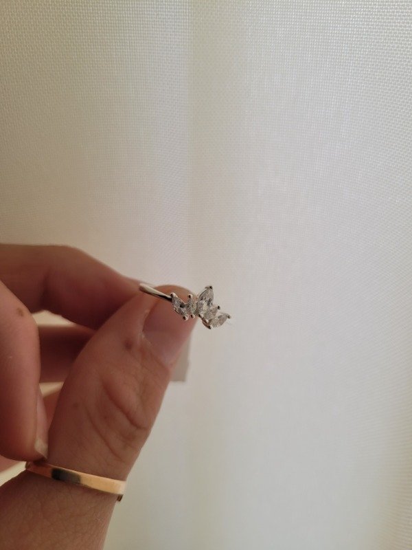 Producto - Anillo 5 gotitas de cubic engarzadas Plata 925 - 0