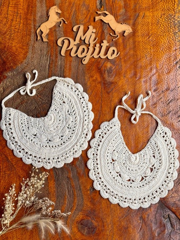 Producto - Babero Crochet Redondo Crudo