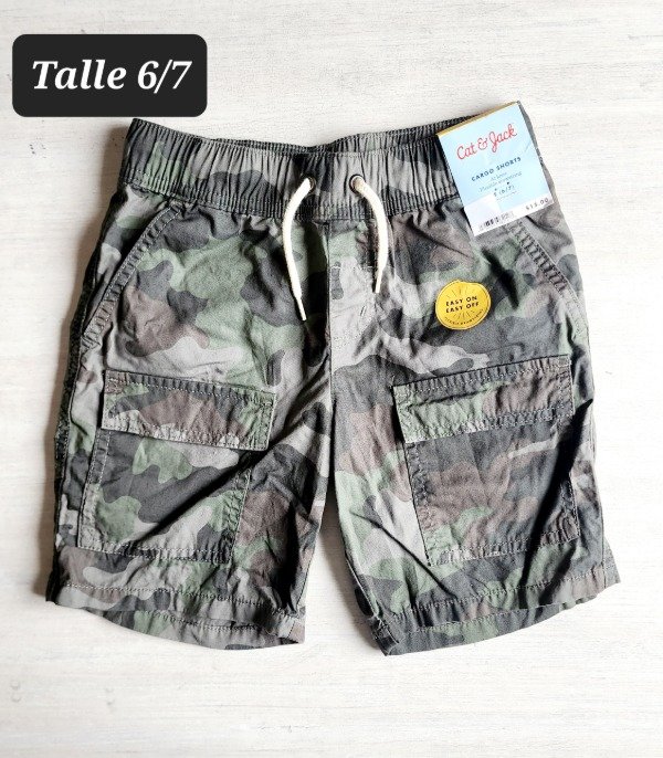 Bermuda cat y jack talle 6/7 camuflado