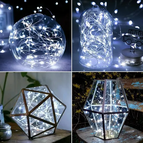 Producto - Guirnalda luz alambre led blanco