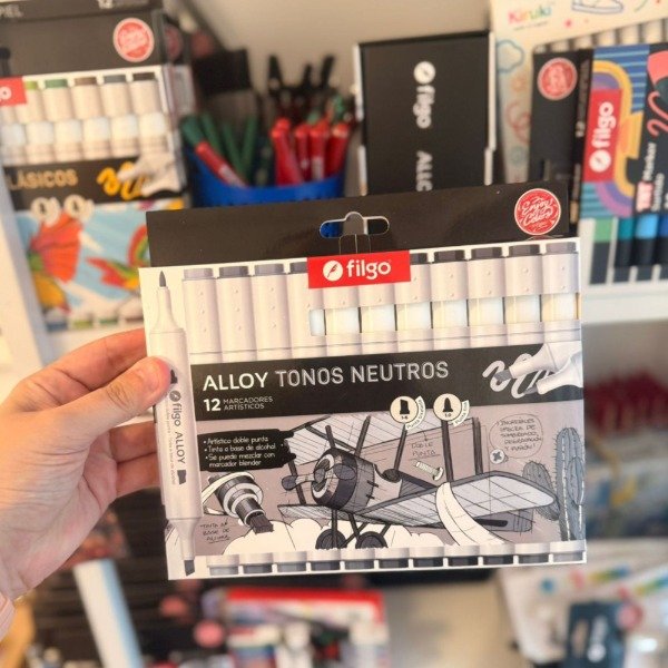 Producto - Marcadores Filgo doble punta Alloy tonos neutros