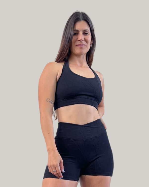 Producto - SHORT ADV TEXTURA DOBLE CINTURA CRUZADA