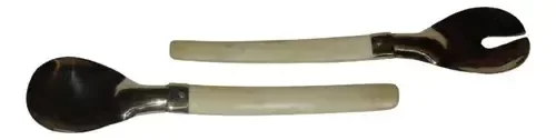 Producto - Juego De Cubiertos Para Ensalada Artesanal De Hueso