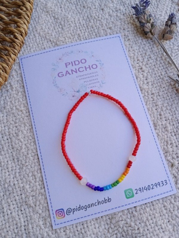 Producto - Pulsera 7 chakras roja