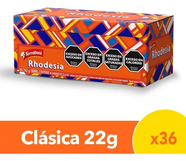 Producto - Caja Rhodesia Oblea Bañada X36 Unidades De 22g