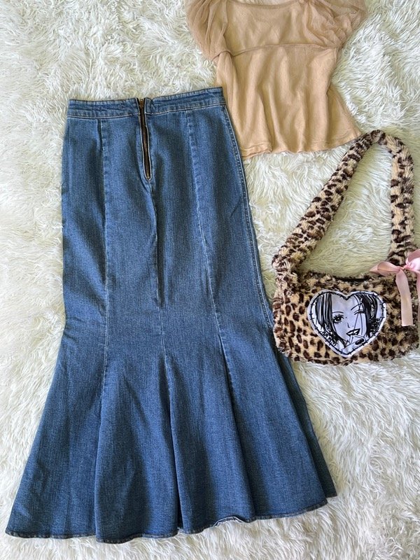 Maxifalda jeans talle 1/2 — imagen 3