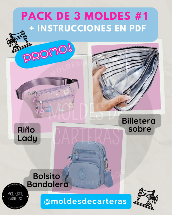 Producto - PACK 3 MOLDES #1 - 3 MOLDES + PASO A PASO PDF
