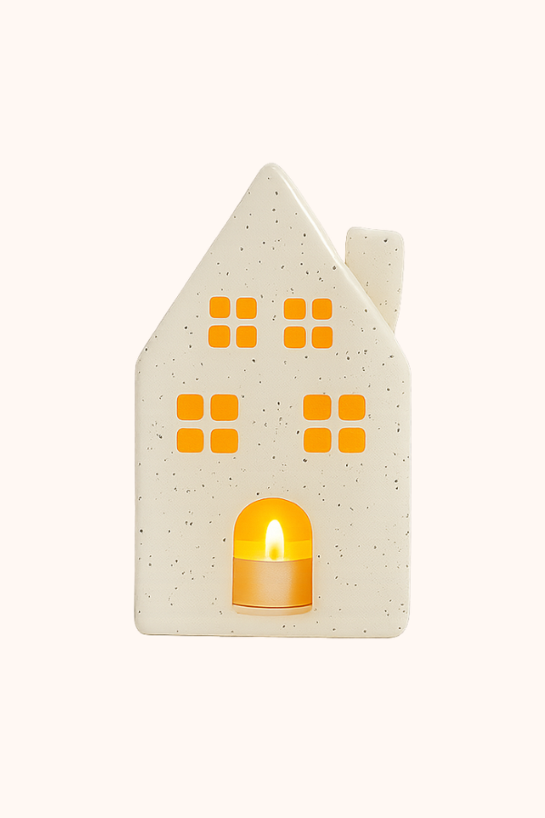 Producto - Molde de yeso casita chimenea de cerámica decorativa (para colada en barbotina)