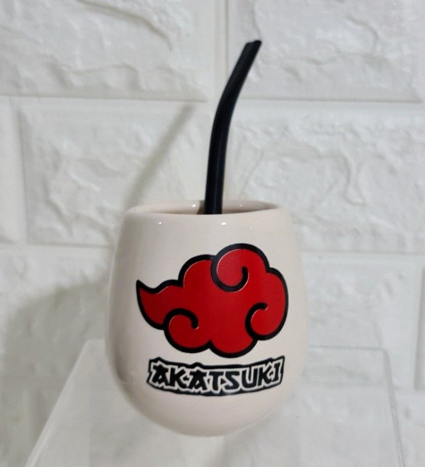 Producto - Mate Ovo Naruto Akatsuki natural + bombilla