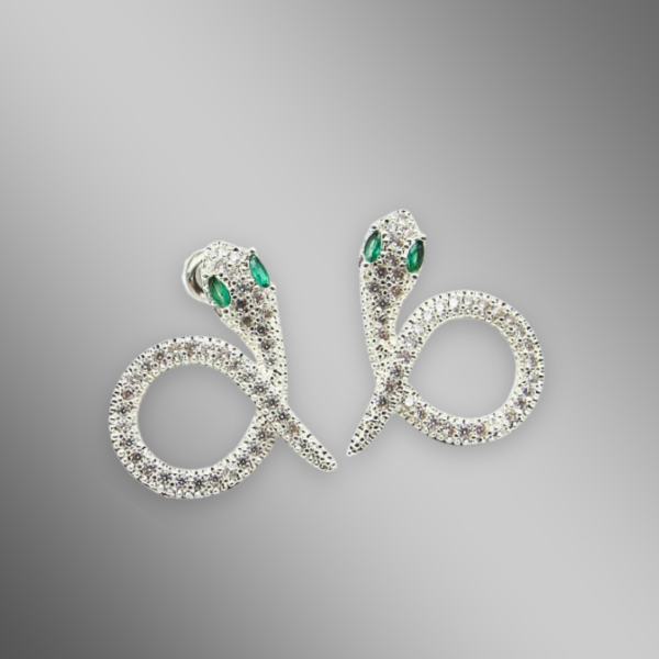 Producto - Aros Argolla Piedras Serpiente - Acero Blanco-SHAR3341-131333.ZGT