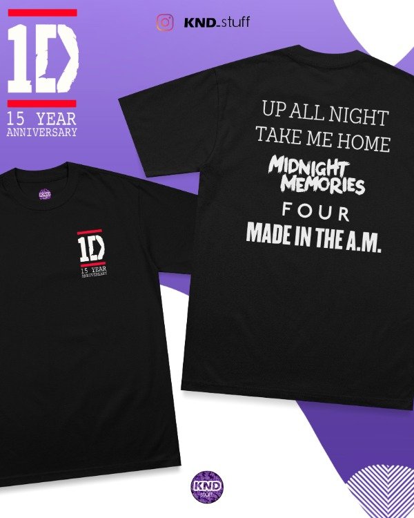 Producto - Remera 1D 15 años - DTF