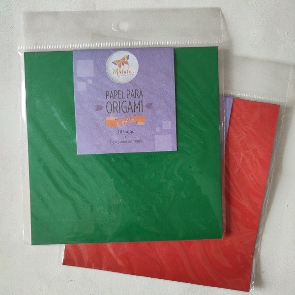 Producto - Rojo / Verde Bifaz 15x15 20 papeles