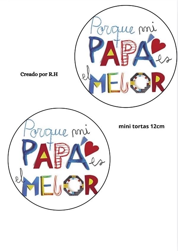 Producto - Lámina día del padre 12cm 4