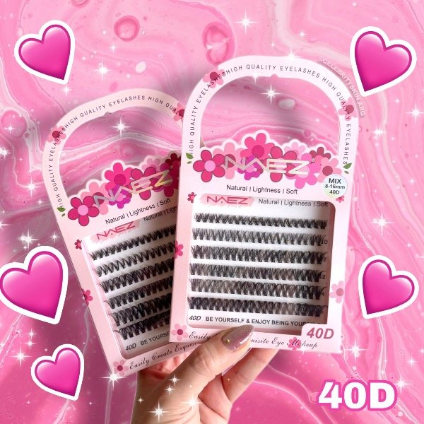 Producto - PESTAÑAS DIY CARTERITA ROSA 40D X 1 SET