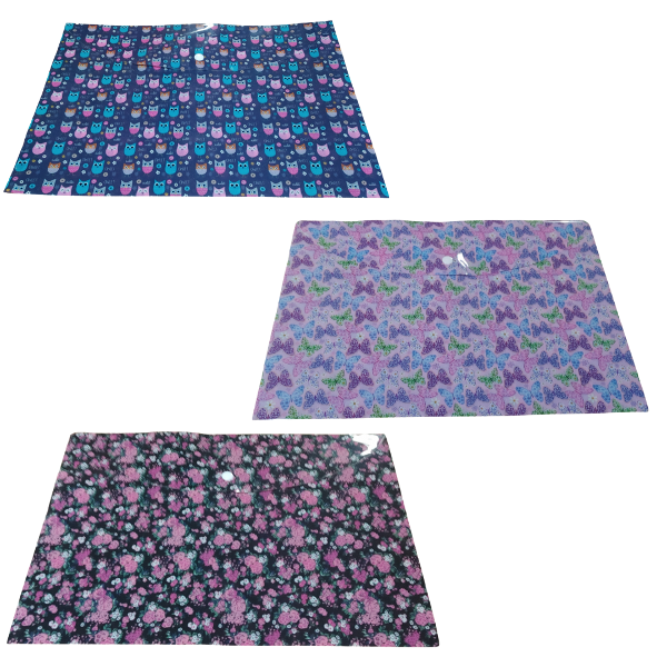 Producto - Sobre Plastico Con Boton Estampados 35 Cm X 25 Cm - 1