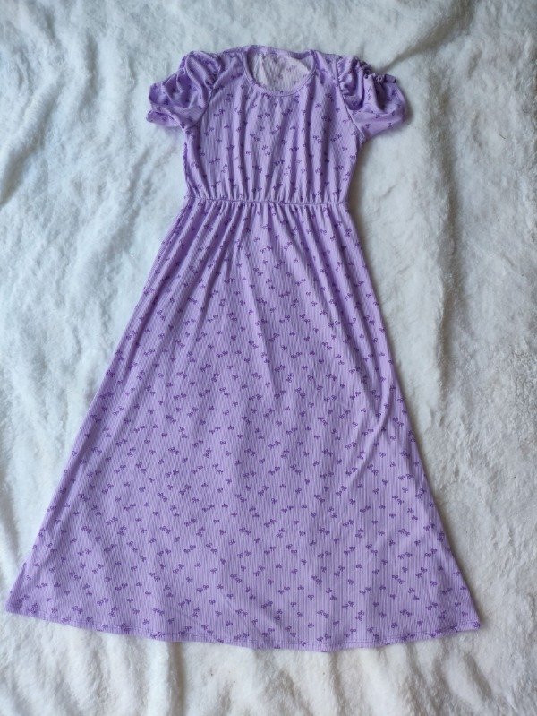 Vestido Serena Lila con moñitos T16 Y T12
