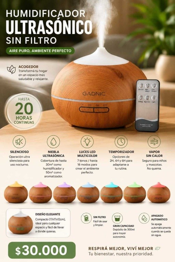 Producto - Humificador sin Filtro Gadnic