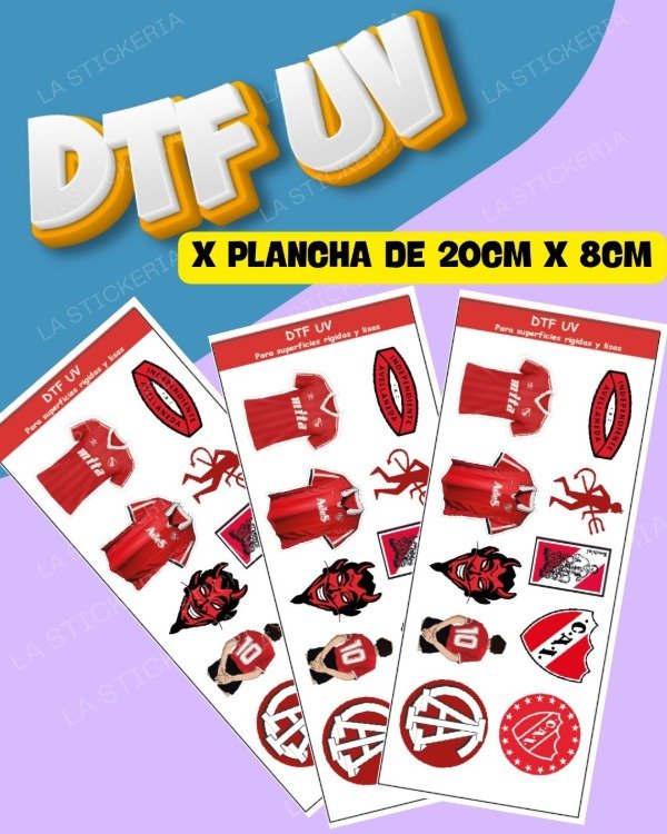 Producto - DTF UV PLANCHA X UNIDAD 20CM X 8CM - INDEPENDIENTE