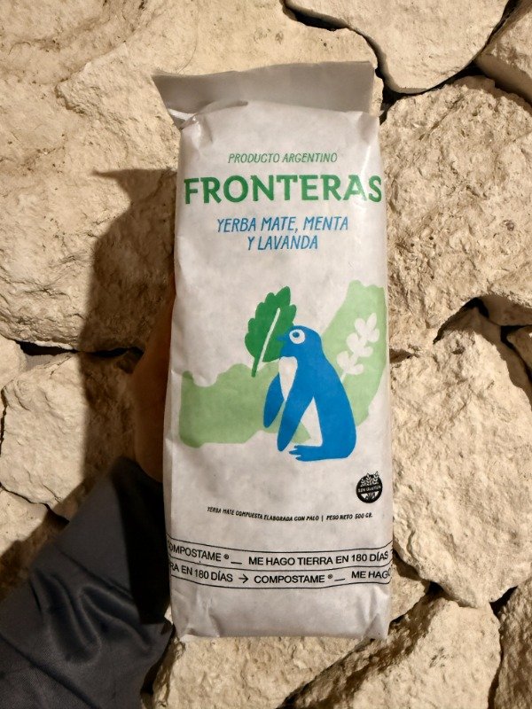 Producto - Yerba Mate Fronteras Menta y Lavanda 500gr