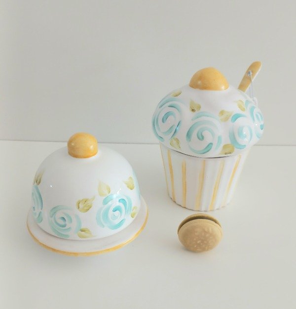 Producto - Dulcera cupcake rositas aqua