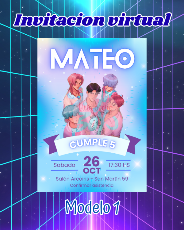 Producto - Invitación Saja boys