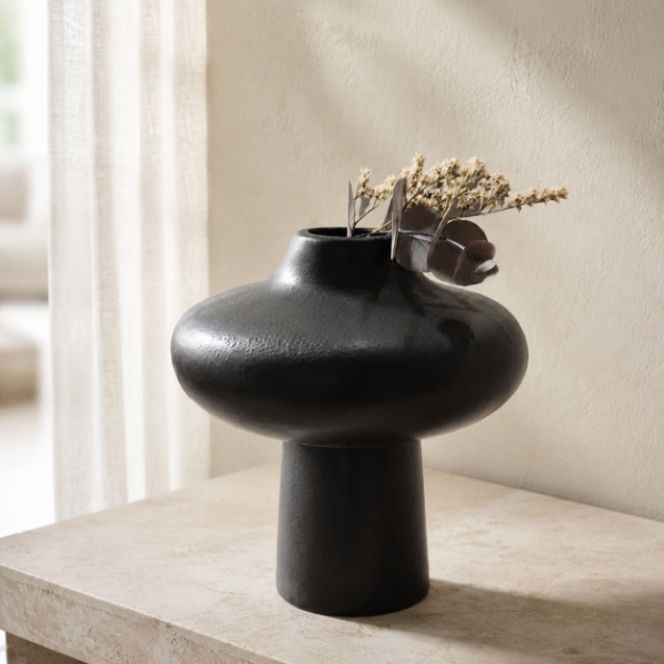 Producto - Vasija Mushroom negra