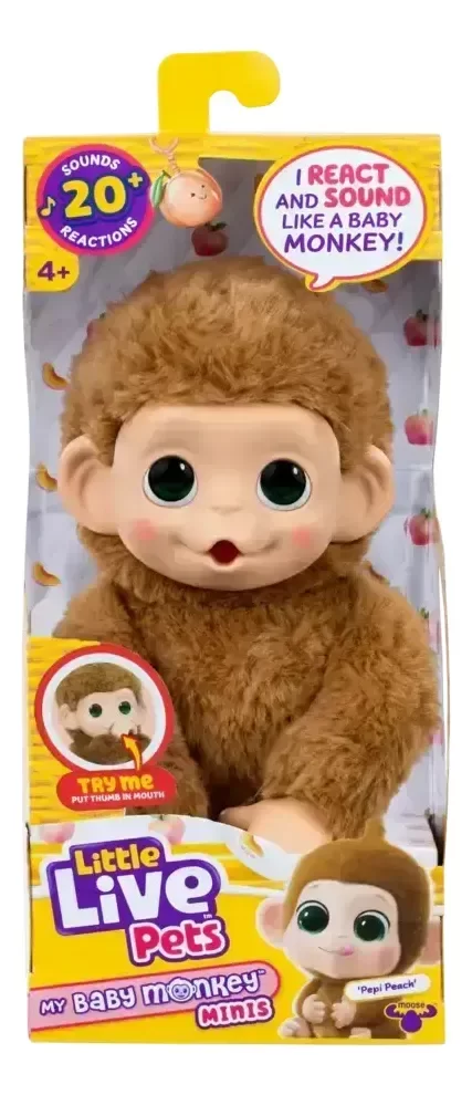 Producto - Little Live Pets My Mini Baby Monkey Interactivo Con Sonido - 1