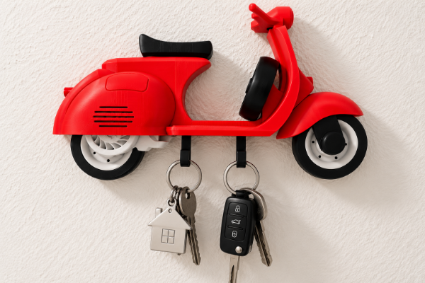 Producto - Porta Llaves Vespa Moto Scooter Perchero De Pared - 11